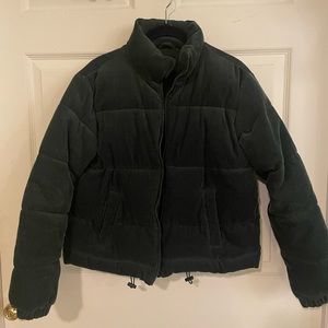 Green Corduroy Puffer Jacket